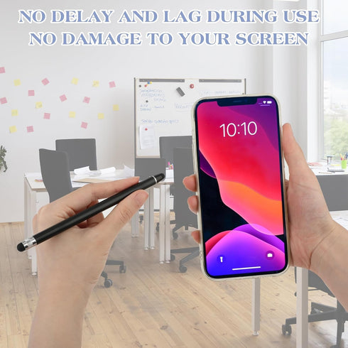 5 Pack Dual-end Stylus Pens for Touch Screens, High Sensitivity Silicone Stylus Drawing Stylus Pens Compatible for Smartphones and Tablets All Uni...