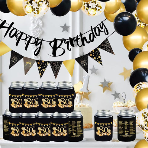 80th Birthday Decorations for Men Women, 80th Party Decorations, 80th Birthday Party Supplies, 80th birthday party favors, 80th Birthday Party Bev...