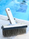 HEAVY DUTY POOL BRUSH | 5-Inch Pool Wire Brush for Cleaning Dirt & Rust | Durable Premium Stainless Steel Bristles | Aluminum Handle | Suitable fo...
