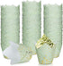 Whaline 200Pcs Sage Green Gold Dots Tulip Cupcake Liners Greaseproof Muffin Baking Liners Foil Gold Dots Cupcake Wrappers Baking Cup for Bridal Ba...