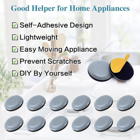 Appliance Slider, 12 Pcs Appliance Sliders for Kitchen Appliances for Most Countertop Appliance Coffee Maker, Air Fryer, Pressure Cooker, Mixer, w...