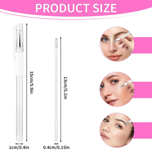 Eyebrow Microblading Marker Pens, 2pcs Skin Marker Pen Eyebrow Makeup Position Mapping Mark Tools Eyebrow Mapping Pen Stencil with 4 replacement r...