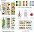 6pcs DIY Cross Stitch Bookmark Kit Plant Stamped Embroidery Bookmark Kits Instruction Included 8.7x3.1" Black Cat Easy Cross Stitch Kits for Adult...