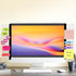 Office Desk Accessories 2pcs Monitor Memo Board Computer Message Board Office Supplies for Women Men Computer Sticky Note Holder with Functional A...