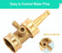 Solid Brass Heavy Duty Adjustable Twist Hose Nozzle,CM CUMIZON Jet Sweeper Nozzle, High Pressure Hose Nozzle with On-Off Valve, Leak-Free Operatio...