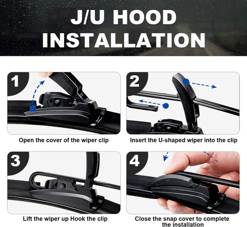 U/J Hook 26"+16" Windshield Wiper Blades for 2012-2016 Honda CRV, 2009-2016 Toyota Corolla, 2018-2020 Honda Accord Original Equipment Replacement ...