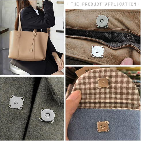 SEMINI 30 Sets Magnetic Snaps Button for Purse Handbag Wallet Overcoat Bag Mixed 3 Colors Fasteners Snap Buttons (A078 15mm)...