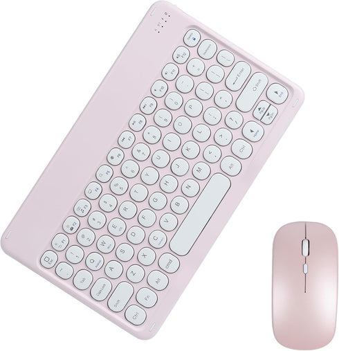 Bluetooth Keyboard and Mouse Combo Travel Rechargeable Ultra-Slim Mouse Keyboard Combo Wireless Portable Compact Keyboard and Mouse Set for Tablet...