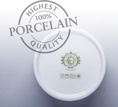WM Bartleet & Sons 1750 T165 Traditional Porcelain Sugar/Jam/Mustard Pot with Lid & Spoon 8cm – White, 24 oz...