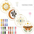 INFUNLY 4pcs Evil Eyes Embroidery Starter Kit for Beginners Moth Cross Stitch Kits for Adults Sun and Moon Stars Snake Stamped Stitches Embroidery...