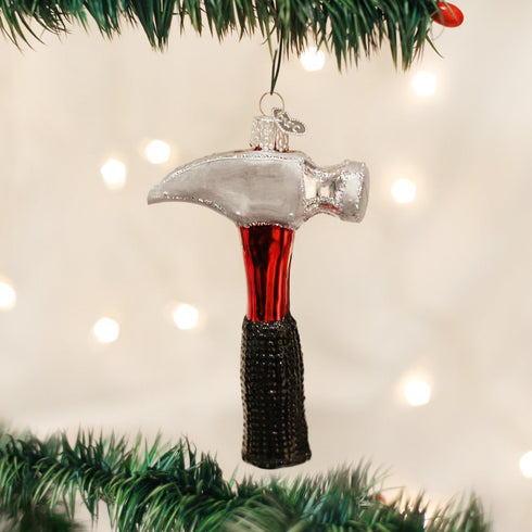 Old World Christmas Contractor Tools Glass Blown Ornaments for Christmas Tree Claw Hammer...