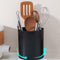 Utensil Holder,360 Degree Rotatable Compartment Design Large Kitchen Utensil Holder,Anti Slip Durable PP Chopstick Basket Tableware Storage Contai...