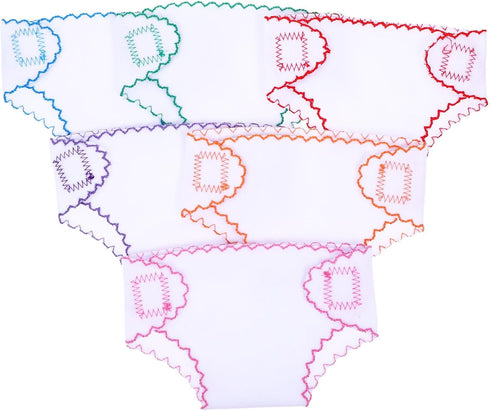 Alipis 6Pcs Baby Doll Diapers, Doll Underwear for 14-18Inch, Baby Doll Cloth Nappies Set Doll Clothes Little Baby Doll DIY Accessories for Kids, G...