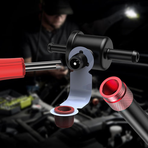 EVAP Service Port Adapter Connector Kit - with Valve Removal Tool - Fits all Automotive Smoke Leak Detection Machine Connection Kits...