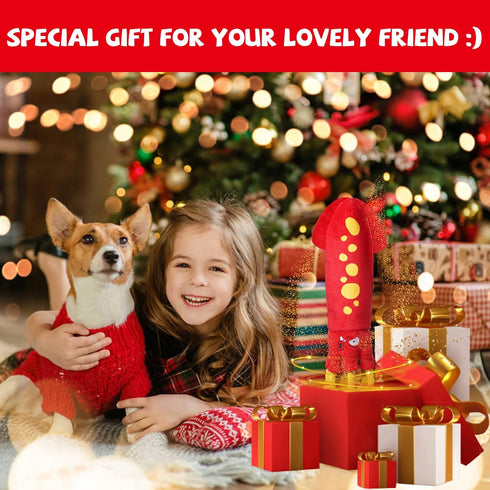 Water Bottle Dog Toys - Dog Puzzle Squeaky Enrichment Treat Dispensing Rope Snuffle Plush Toys, No Stuffing Durable Soft Crunchy Toys for Small Me...