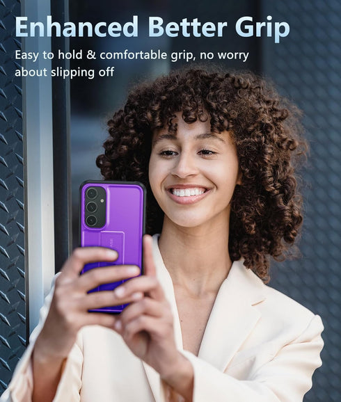 FNTCASE for Samsung Galaxy S23-FE Case: Military Grade Drop & Shock Protection Cell Phone Cover with Kickstand | Heavy Duty Rugged Phonecase Prote...