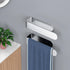HUFEEOH 2 Pack Adhesive Hand towel holder, Sticky Towel Bar Towel Holder Wall Mounted, Stainless Steel Kitchen Towel Holder Hand Towel Rack for Ba...