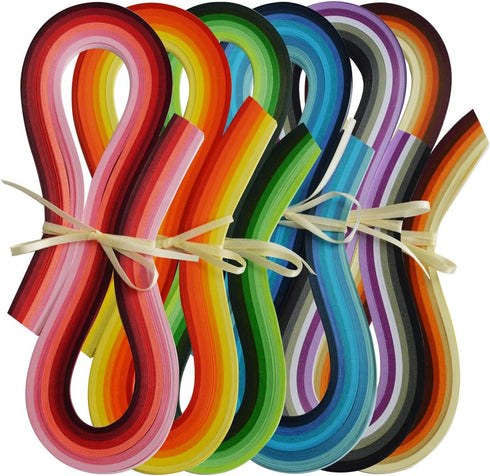 JUYA Multi-color Quilling Strips Set 720 Strips 36 Colors 54cm Length/strip Paper Width 10mm...