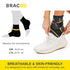 Bracoo 2 Pack Ankle Brace Compression Sleeve for Women & Men, Adjustable Ankle Support Strap for Sprained, Plantar Fasciitis, Pain Relief, Injury ...