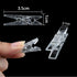128 Pieces Photo Clips Mini Transparent Plastic Clear Clips, Clothespins Binder Clips for Hanging String Fairy Lights Picture, Polaroid Clips as G...