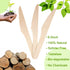 100 Pack Disposable Knives - 6.5 Inch Length Wooden Cutlery - Biodegradable Silverware For Catering Formal Events, Parties, BBQ, Picnic, Camping, ...