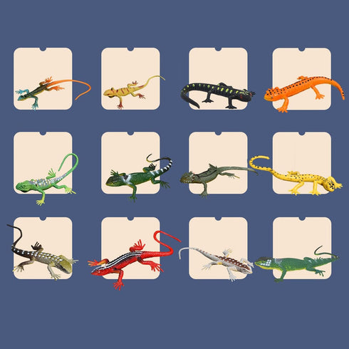 Plastic Lizard Toys Artificial Model Reptile Realistic Rubber Lizard Animal Figures for Halloween Party Decoration, Practical Joke and Educational...