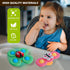 3PCS Suction Cup Spinner Toys for Babies, Fidget Spinners Sensory Bath Toys 6 12 18 Months, Airplane Car Travel Essential 1-3 Year Old Boy Girl Bi...