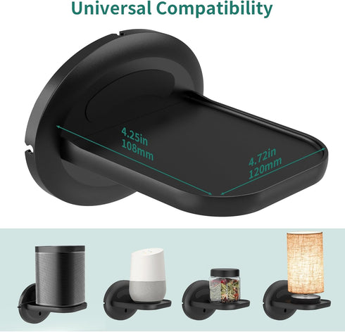 HomeMount Wall Mount for Sonos One and Echo Spot - Space Saving Smart Home Wall Stand Holder Shelf Compatible with Sonos One/Sonos One SL/Echo Spo...
