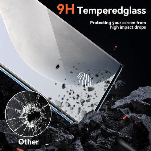 [3+2 Pack for Samsung Galaxy S23 Plus Privacy Screen Protector - Anti-Spy Tempered Glass, Full Coverage, High-Definition, Easy to Apply, black...