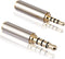 2.5mm to 3.5mm Adapter and 3.5mm to 2.5mm Adapter, Gold Plated Jack Stereo Full Metal Connector Converter for Smartphones, Headphone, Mic, Tablets...