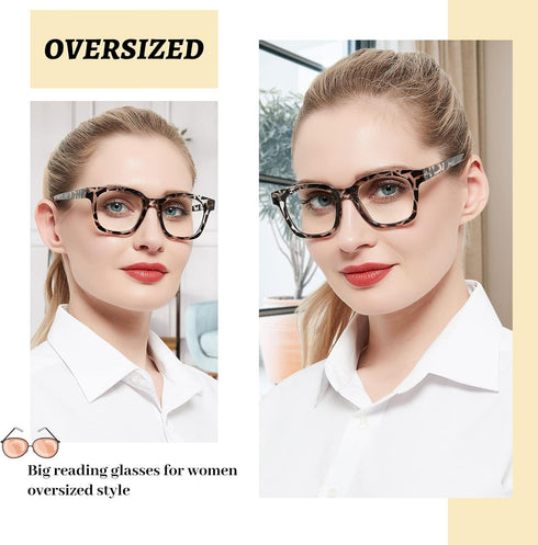 AEZUNI 6.0 Designer Reading Glasses Women Strong Reader 600 for Lady(1.0 1.25 1.5 1.75 2.0 2.25 2.5 2.75 3.0 3.5 4.0 5.0 6.0)...