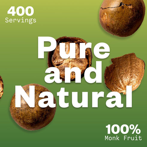 Organic Monk Fruit Sweetener, 125g (4.41oz), No Fillers Pure USDA Organic Monk Fruit Extract Powder with No Aftertaste, Zero Calorie & Zero Carbs,...