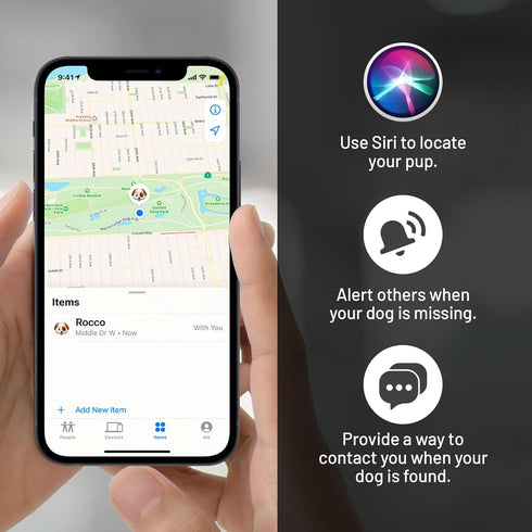 Mammoth Airtag Dog Collar Holder, Strong Dog Airtag Holder is The Perfect Way to GPS Track Your Dog | Uses Apple Technology to Keep Track of Your ...