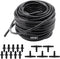 50FT 1/4" Blank Distribution Tubing Drip Irrigation Tubing Drip Irrigation Hose, Garden Watering Tube Line with 15PCS Drip Irrigation Barbed Conne...