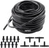 50FT 1/4" Blank Distribution Tubing Drip Irrigation Tubing Drip Irrigation Hose, Garden Watering Tube Line with 15PCS Drip Irrigation Barbed Conne...