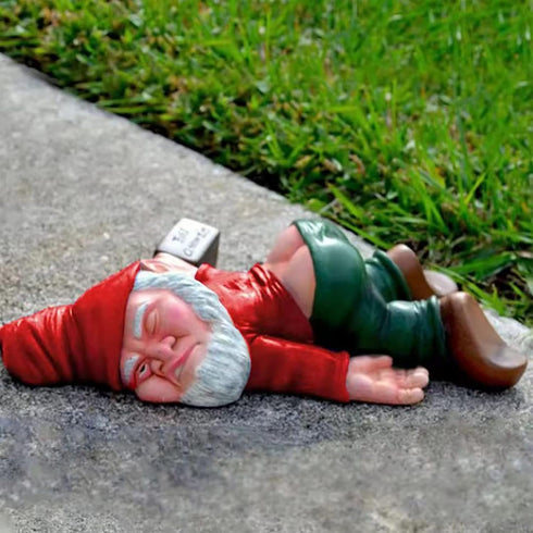 9.5'' Drunk Gnomes Outdoor Statues - Large Naughty Inappropriate Yard Sculptures Decorations Lawn Ornaments Decor, Funny Garden Housewarming Mothe...
