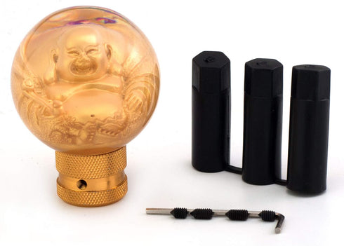 Gear Shifter Knob, Lucky Style MT Car Stick Shift Handle Fit Most Automatic Manual Transmissions, Gold...