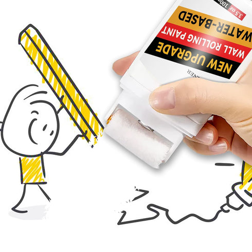 White Paint for Walls, Portable Paint Roller Kit for Effortless Cleaning & Pristine Walls, Small Roller Brush Repair Kit Remove Stains, Scratches,...