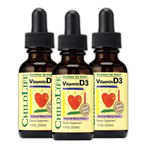 CHILDLIFE ESSENTIALS Vitamin D3 Drops for Kids, Children, & Toddlers - Liquid Vitamin D Drops, 500 IU per Drop, Immune & Bone Health Support, Natu...