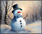 Posterizer 1 pcs-cute snowman in snowy wintery nature 4-Landscape & Nature Art-Holiday Poster Collection-Living Room Bedroom Decor- unframed wall ...