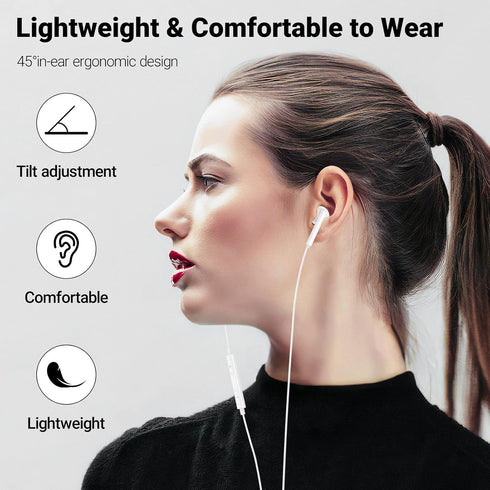 USB C Earbuds Wired Headphones for iPhone 15 Plus Samsung S24 S23 S22 A55 A54, USB Type C Earbuds with Micriphone Hi-fi DAC Volume Control for iPa...