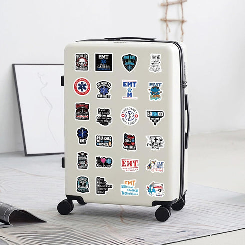 100pcs Emergency Medical Technician Stickers, EMT Paramedic Stickers, Funny Vinyl Decals for Kids Helmet Water Bottles Cars Phone Laptop Journal N...