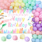 Art Birthday Party Decorations Girl - Pastel Art Balloon Garland Arch Kit with Macaron Art Paint Happy Birthday Backdrop, Art Painting Artist Draw...