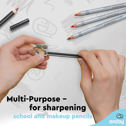 Pencil Sharpeners Double Hole Manual, Handheld Colored Pencil Sharpener Metal, School Jumbo Pencil and Crayon Sharpener for Kids & Adults, Makeup ...