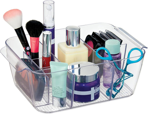 iDesign Makeup Organizer for Countertop - Storage for Cosmetics and Toiletries - Clear - Made in USA...