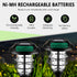 Rechargeable AA Batteries NIMH 600mAh 1.2V Double A Rechargeable Battery for Solar Garden Lawn Landscaping Light, 8 Pack, Blue...