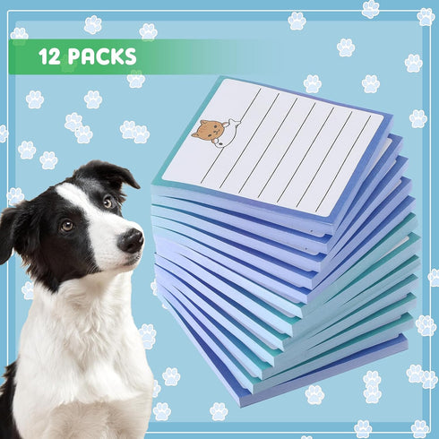 12 Pack Cat Sticky Notes Small to Do List Notepad Funny Cute Note Pads Kitty Sticky Notes Cat Theme Self Stick Note Pads Memo Pads for Office Scho...