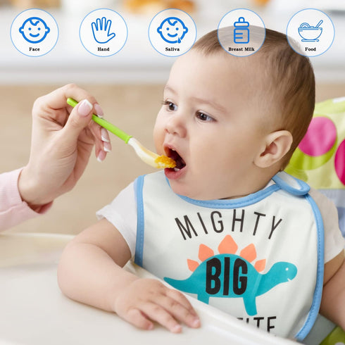 10Pcs Waterproof Baby Bibs Unisex Newborn Babies Food Bibs Baby Keepsake Birthday Gift for Drooling Feeding Eating Teething, 6-12 Months...
