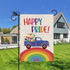 Rainbow Garden Flag Rainbow Truck Vertical Double Sided Happy Pride Flag LGBT Lesbian Gay Transgender Pansexual Flag Farmhouse Yard Outdoor Lawn D...