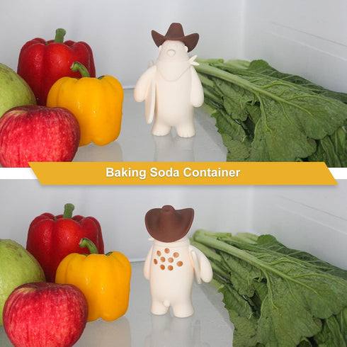 Baking Soda Holder For Fridge,Refrigerator Reusable Deodorant Container,Reusable baking soda container,5.1x3.1 Inches (White-1 Pack)...